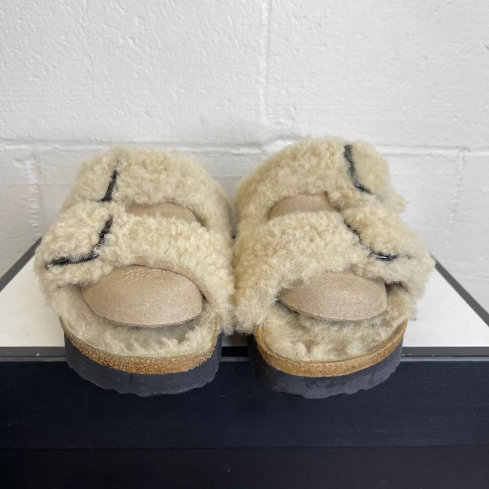 Birkenstock Papillio Arizona Big Buckle Shearling Fur Sandal Women's 39 EU/8 US